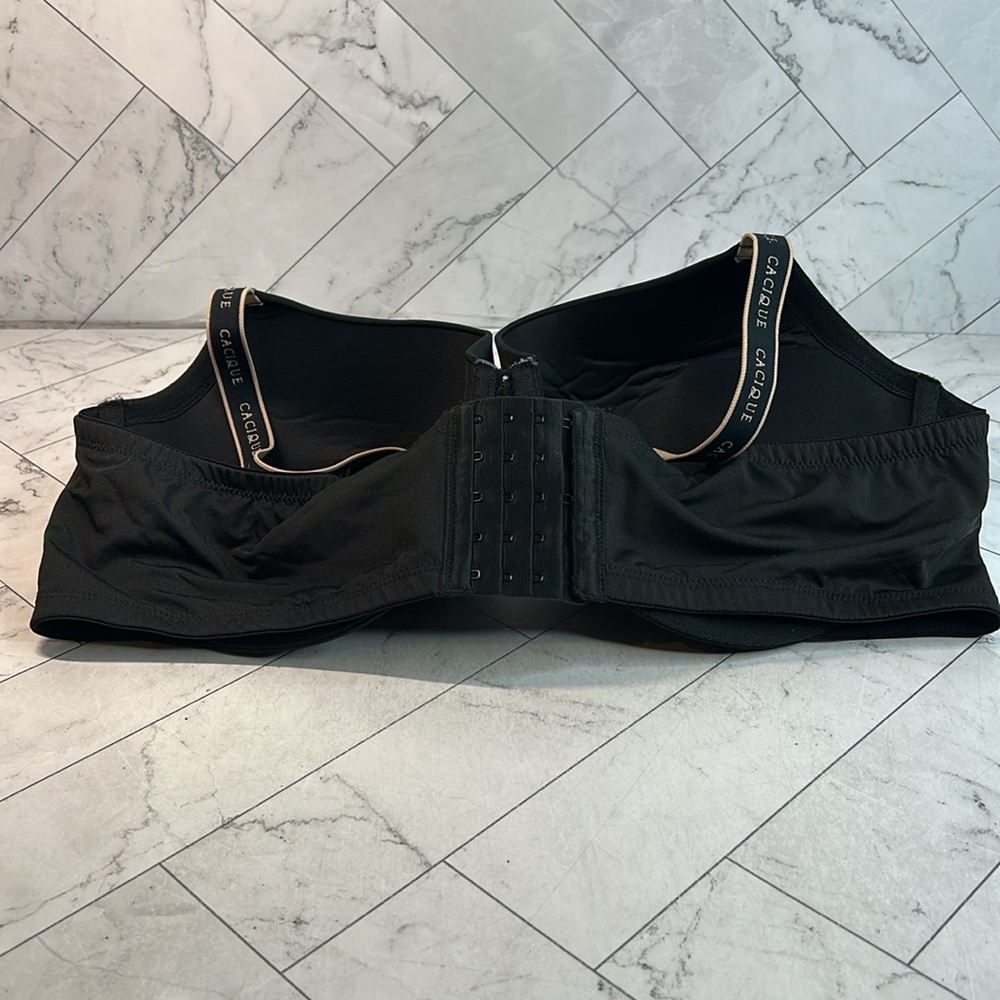 NWOT Cacique Lane Bryant Womans T-Shirt Bra Black Lightly Lined UNDERWIRE 46DDD - Picture 4 of 9
